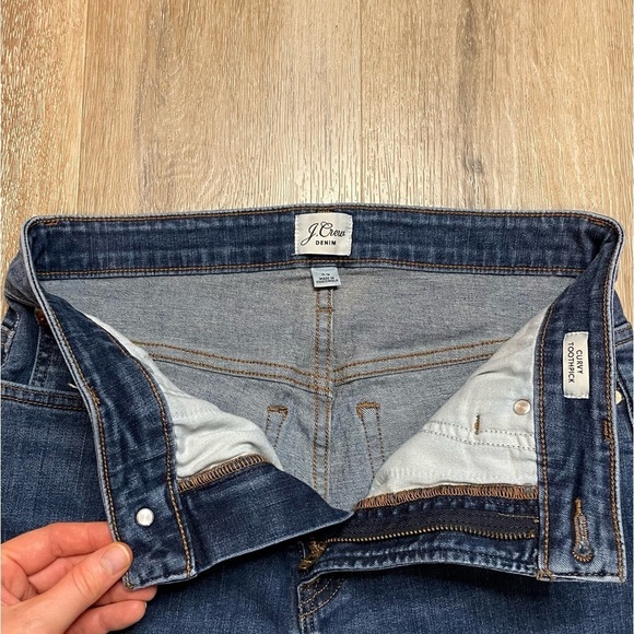 J Crew Women's Jeans Size 29 Toothpick Mid Rise Ankle Stretch Blue - Picture 4 of 16
